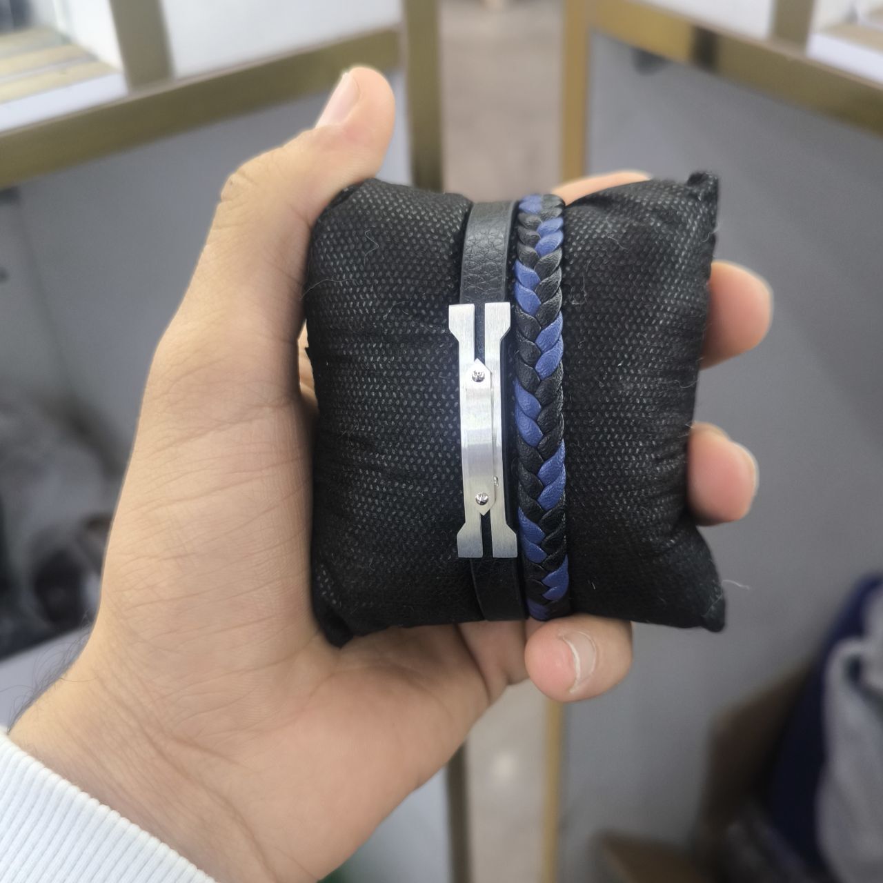  دستبند چرم مردانه 