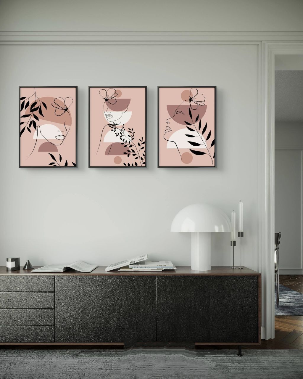  تابلو دکوراتیو سه تکه ( تریپتیک Triptych ) کد 13 