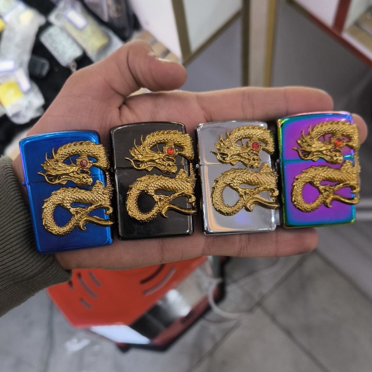  فندک اژدها طرح زیپو 