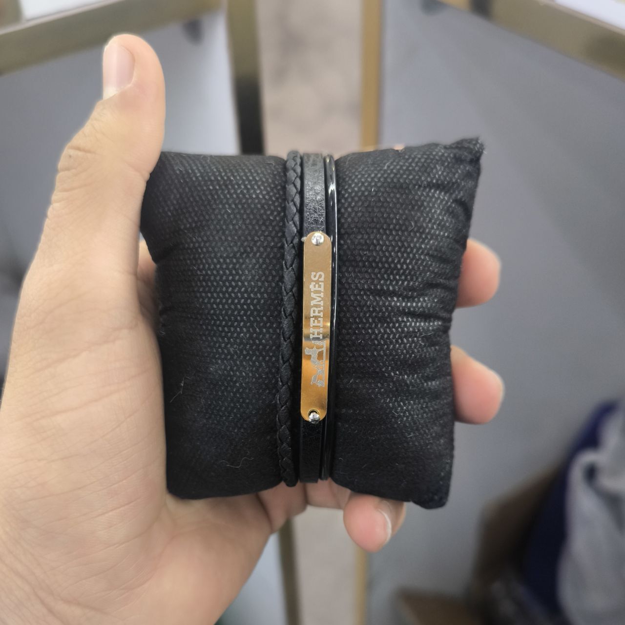  دستبند چرم مردانه 