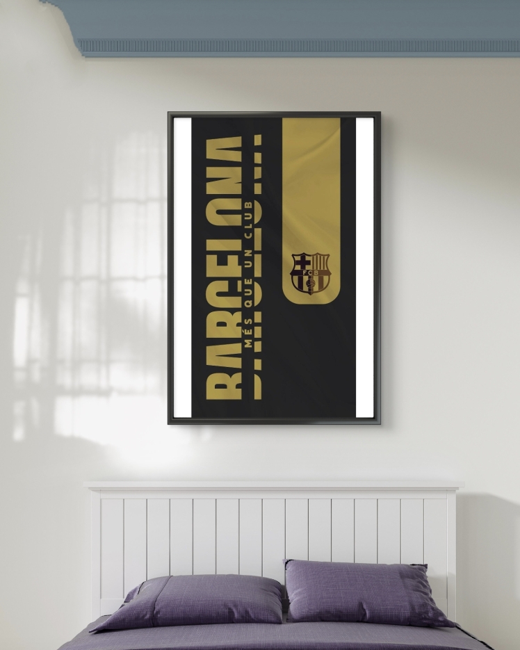 تابلو عکس فوتبالی بارسلونا کد 2807