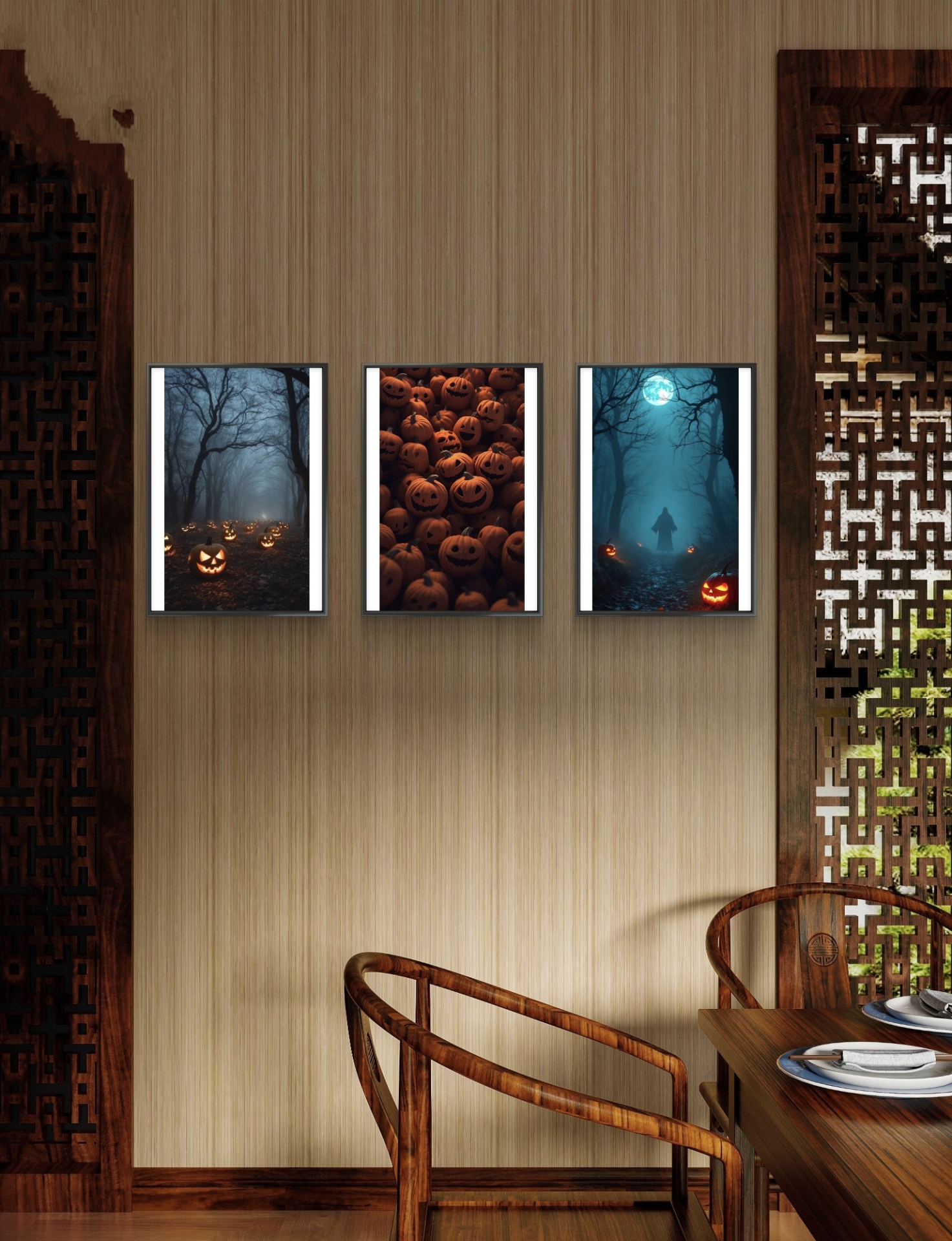  تابلو دکوراتیو سه تکه ( تریپتیک Triptych ) کد 6 