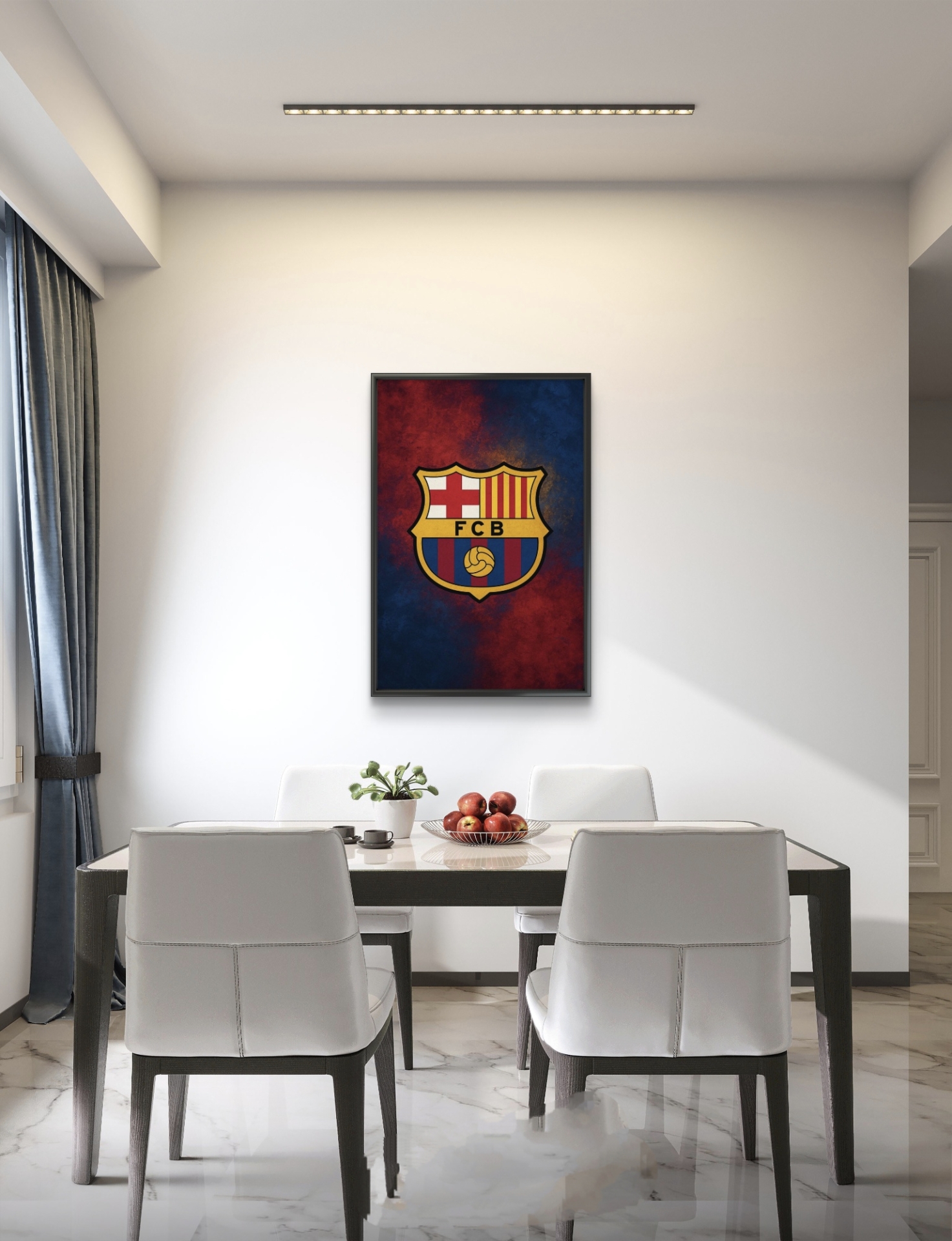  تابلو عکس فوتبالی بارسلونا کد 2896 