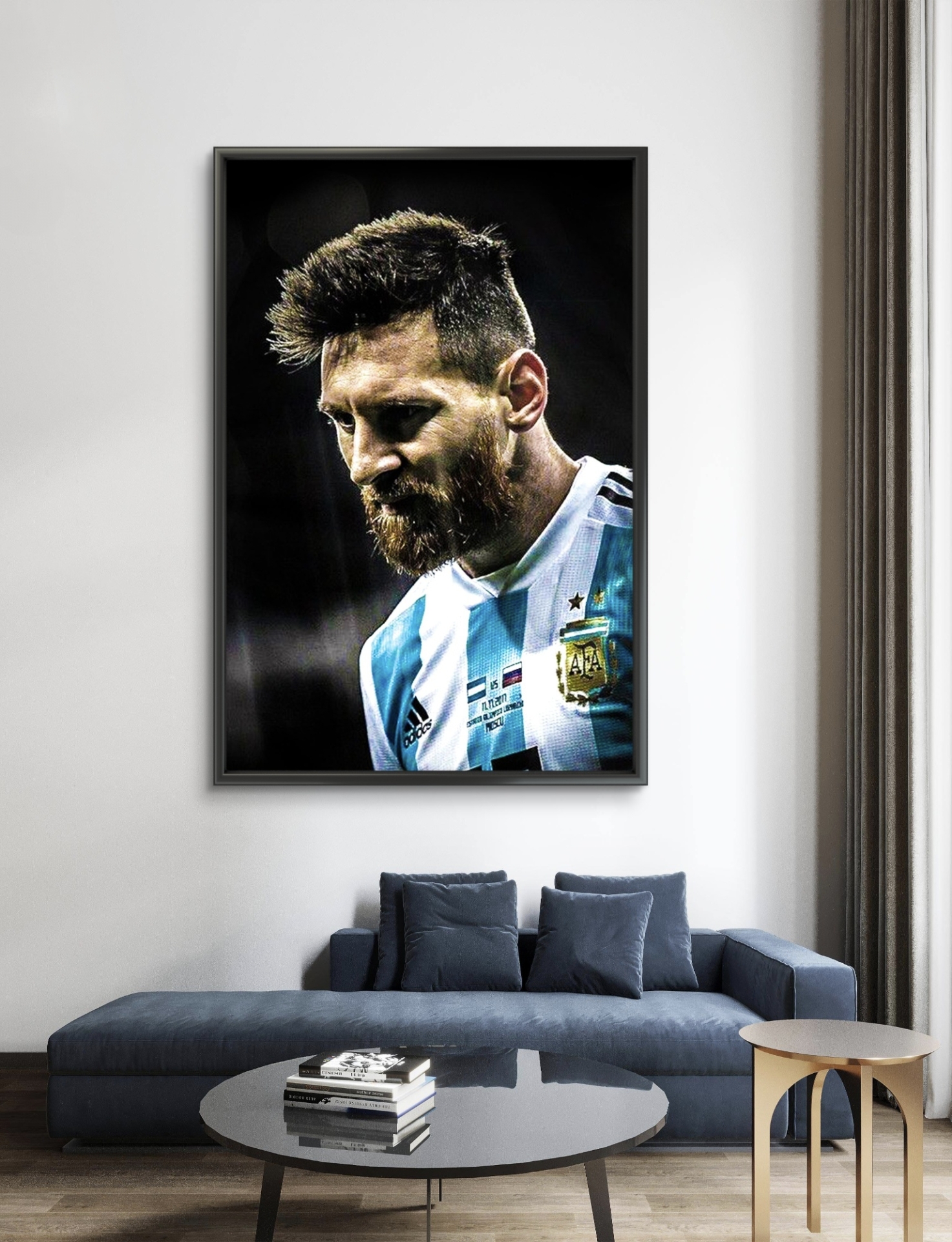 تابلو عکس فوتبالی مسی کد 2874
