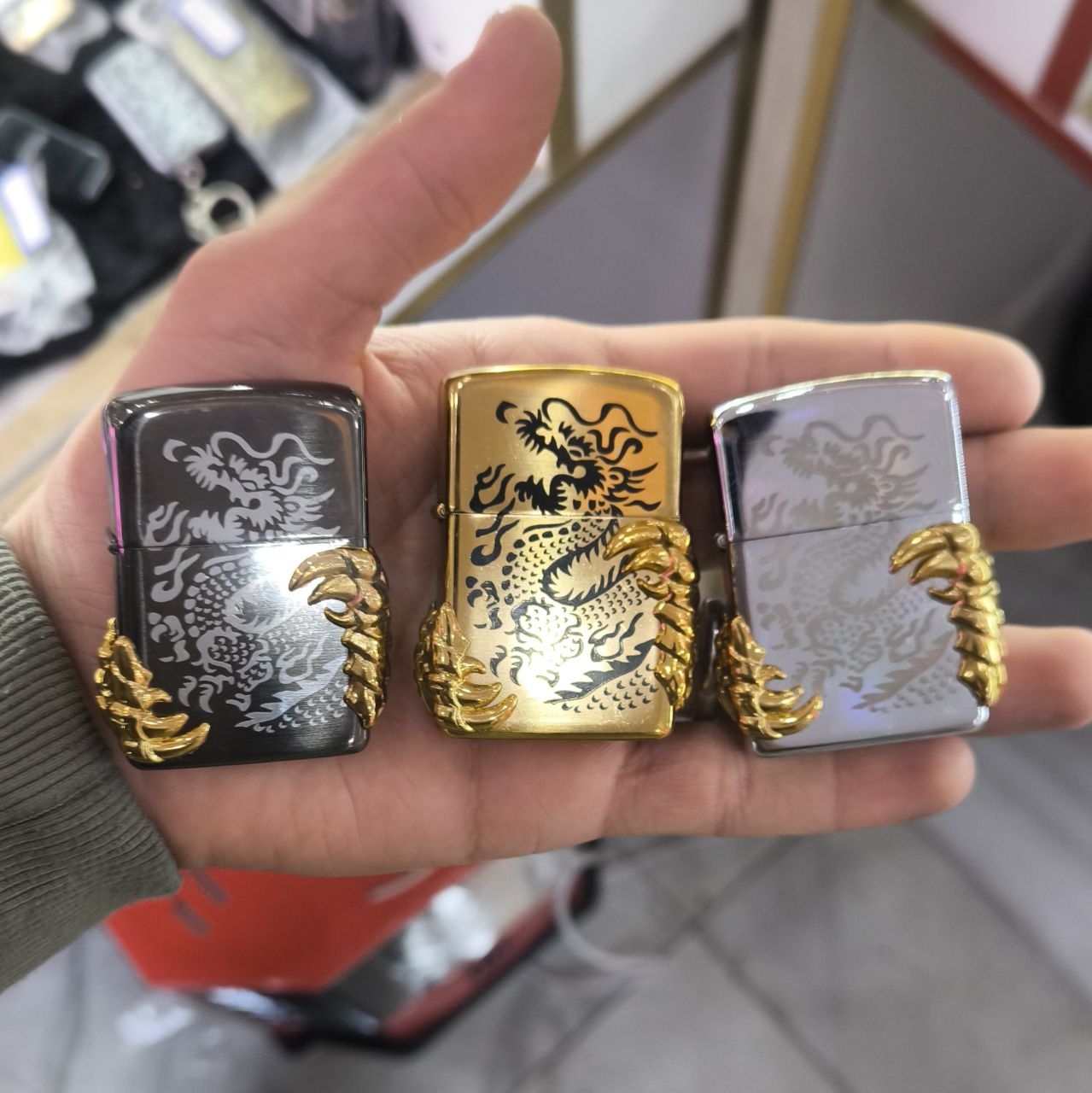  فندک هک شده اژدها زیپو 