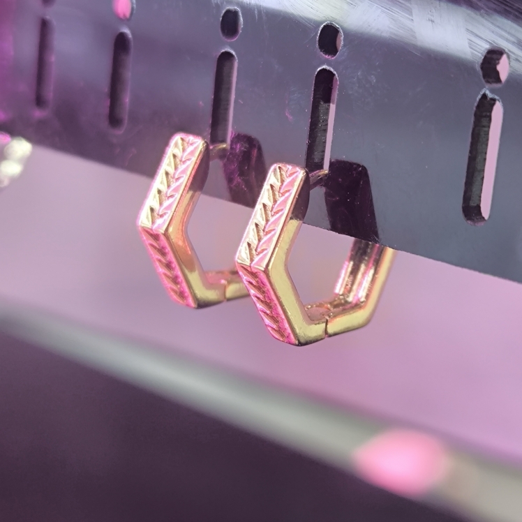 گوشواره استیل رنگ ثابت