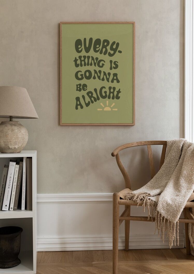 تابلو تایپوگرافی ( همه چیز درست خواهد شد ) کد 3114