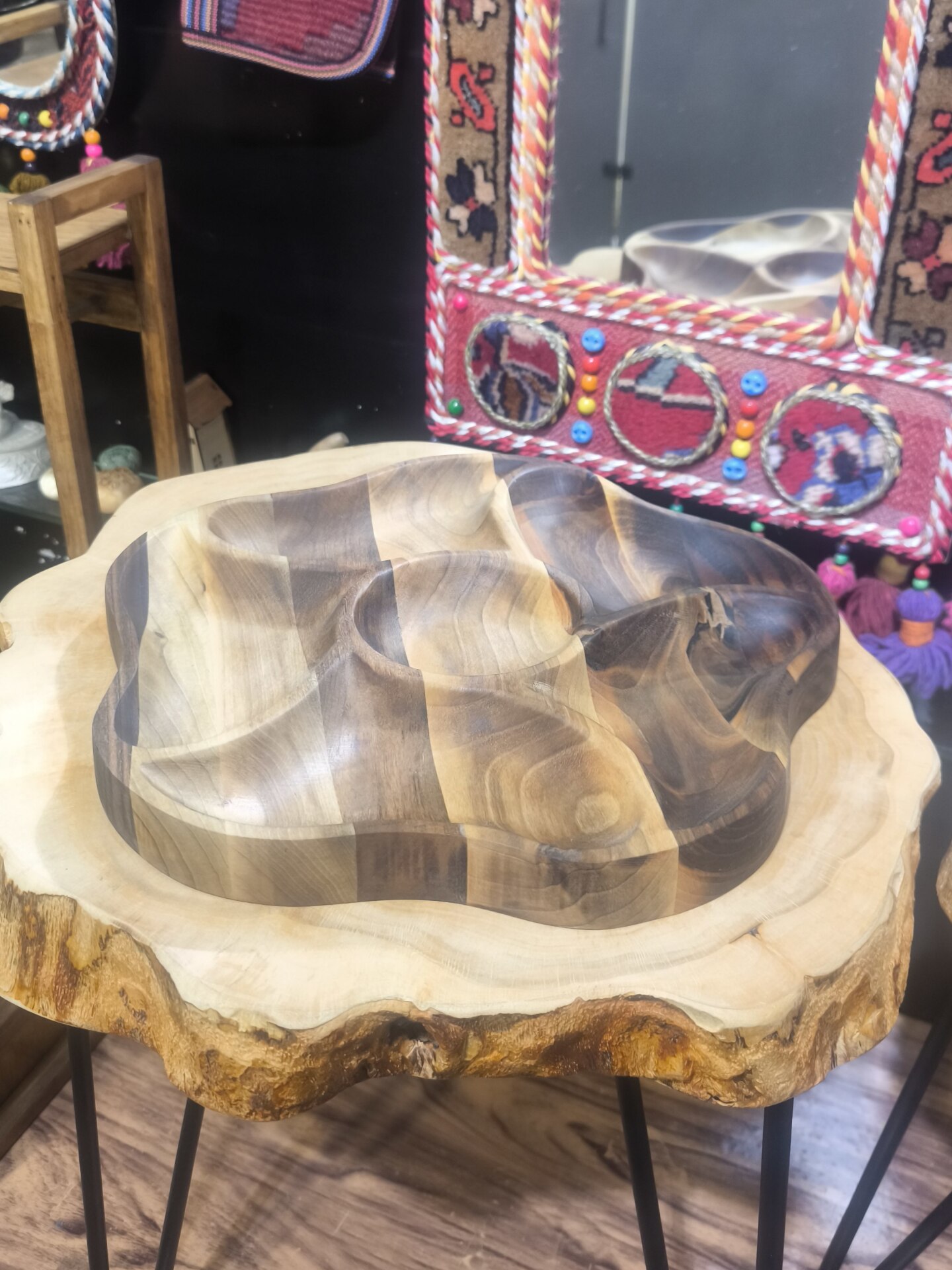  اردو خوری 6 خانه چوب گردو کد 47 