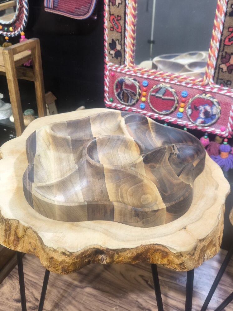 اردو خوری 6 خانه چوب گردو کد 47