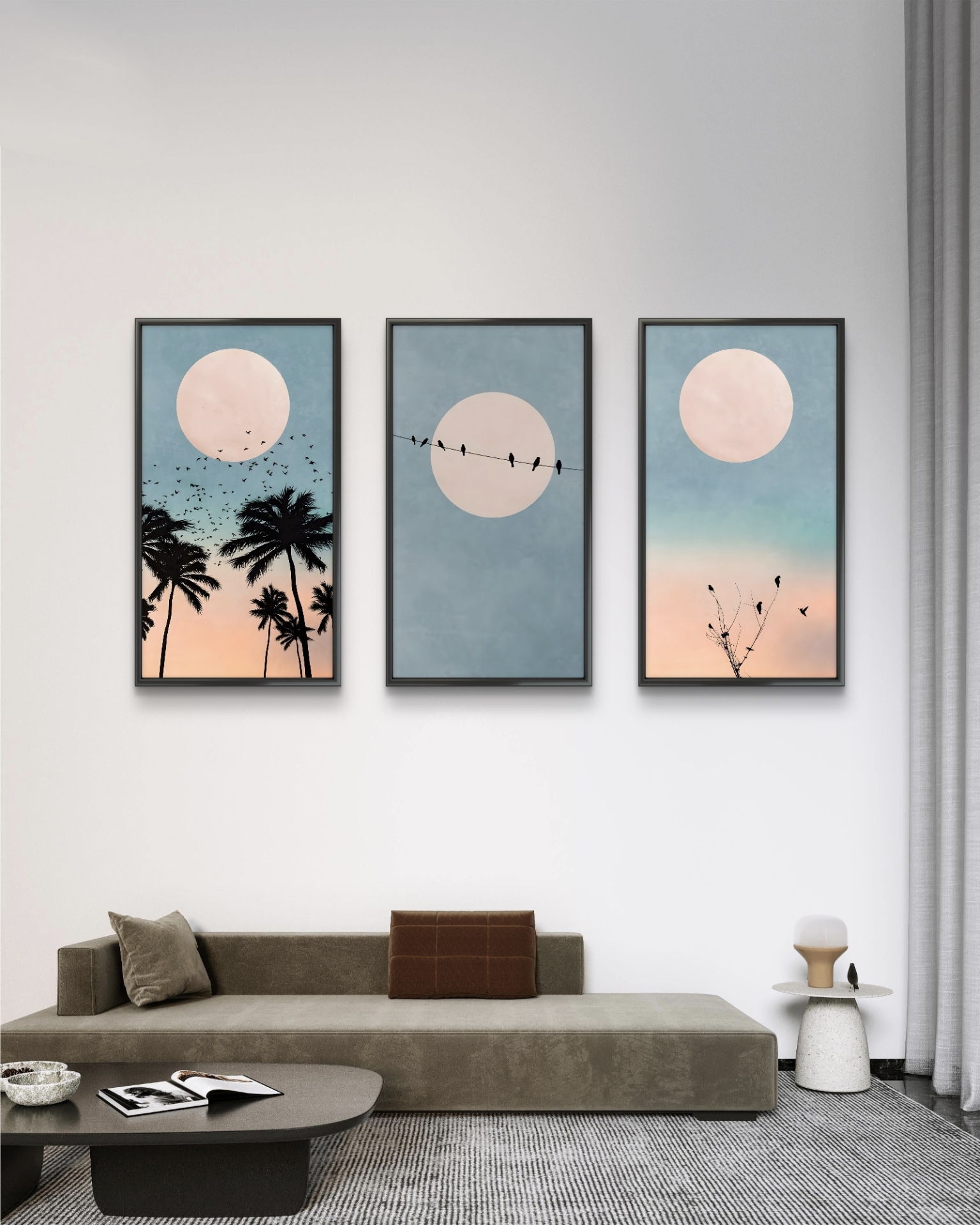  تابلو دکوراتیو سه تکه ( تریپتیک Triptych ) کد 1 