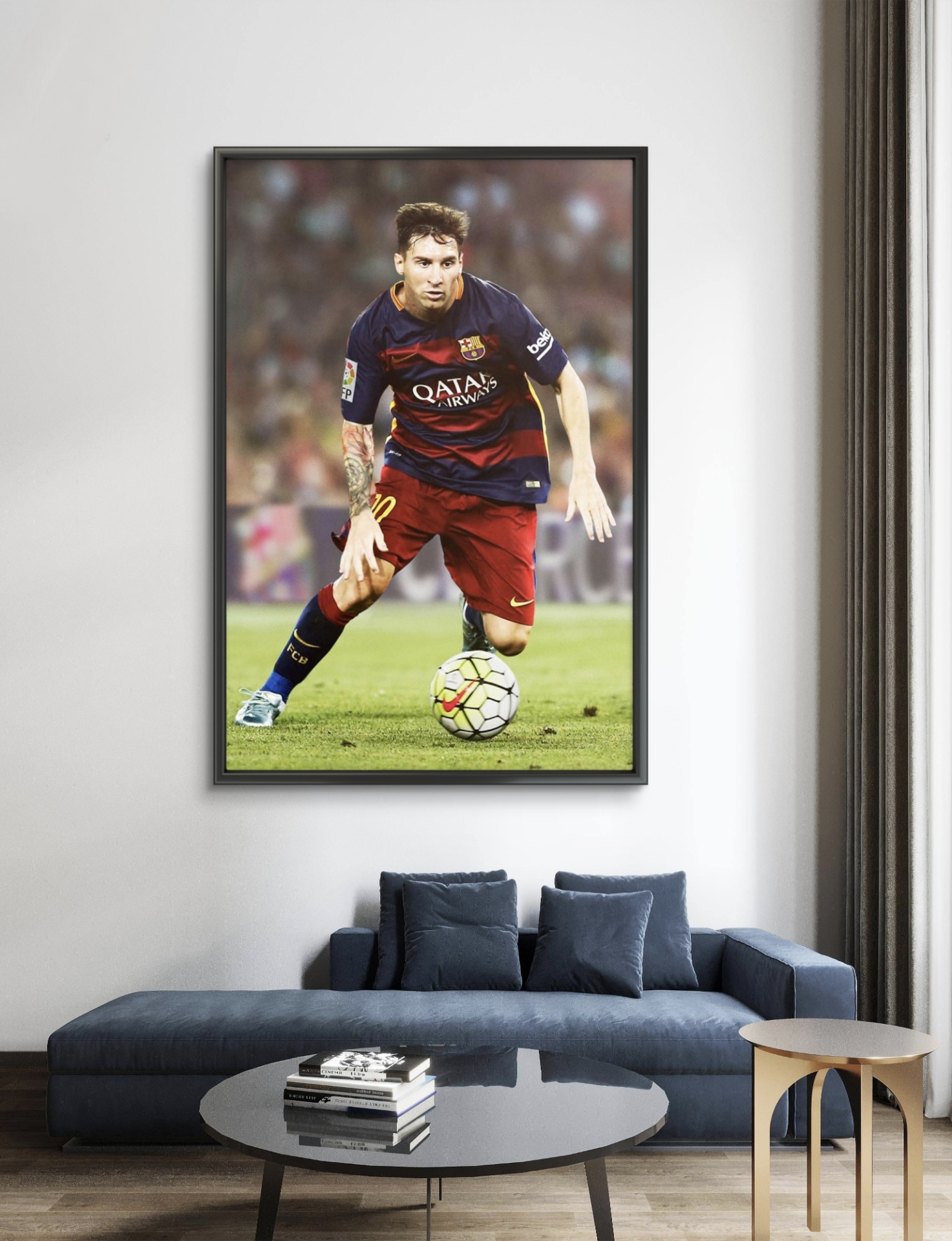 تابلو عکس فوتبالی مسی کد 2873