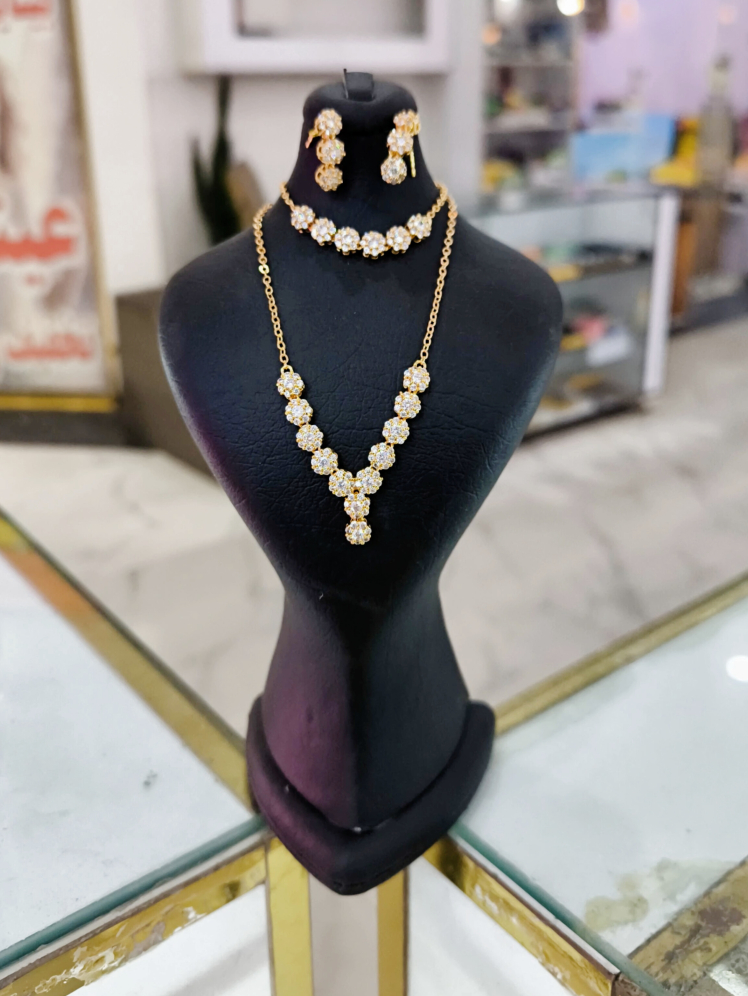 نیم ست جواهری آبکاری رادیوم