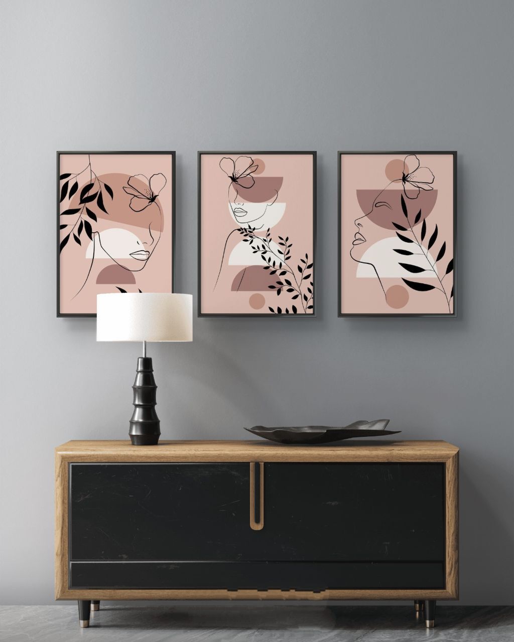  تابلو دکوراتیو سه تکه ( تریپتیک Triptych ) کد 13 