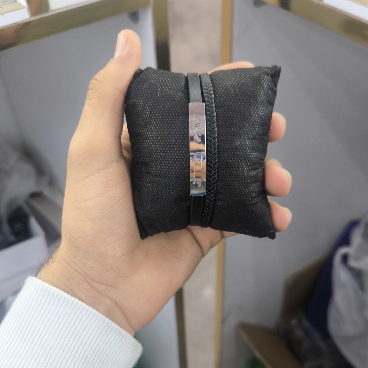  دستبند چرم مردانه 