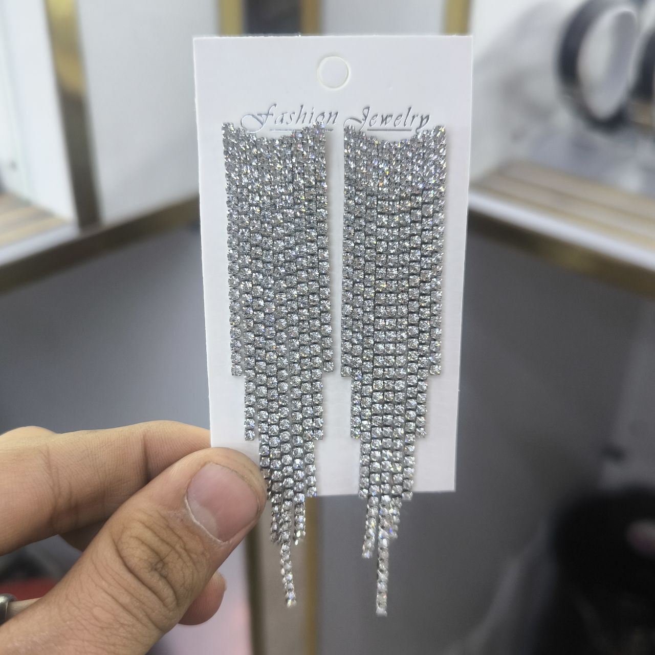  گوشواره جواهری فشن 