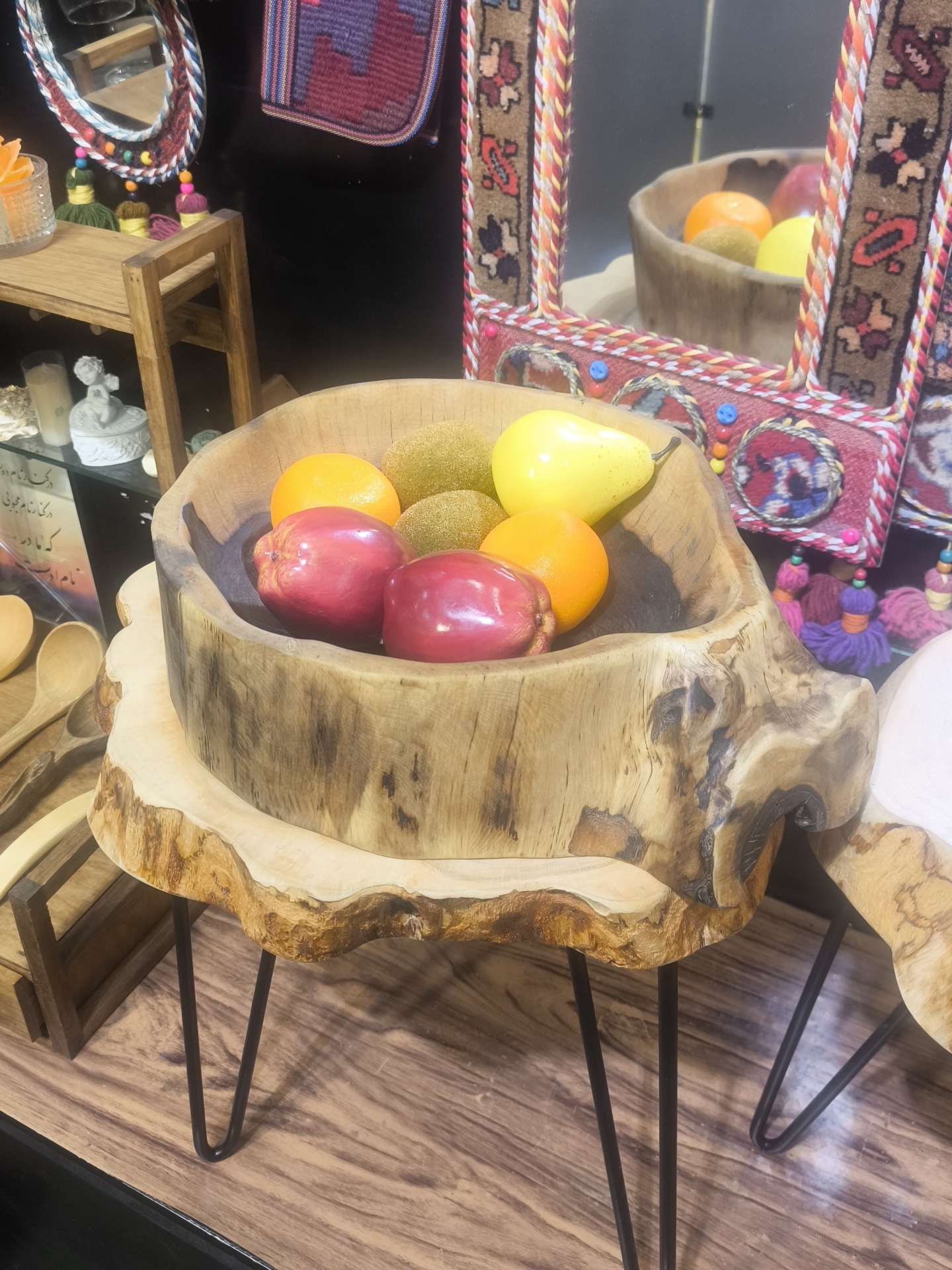  جا میوه ای روستیک چوب گردو کد 41 