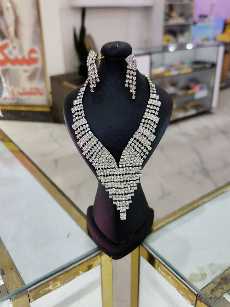 نیم ست جواهری آبکاری رادیوم