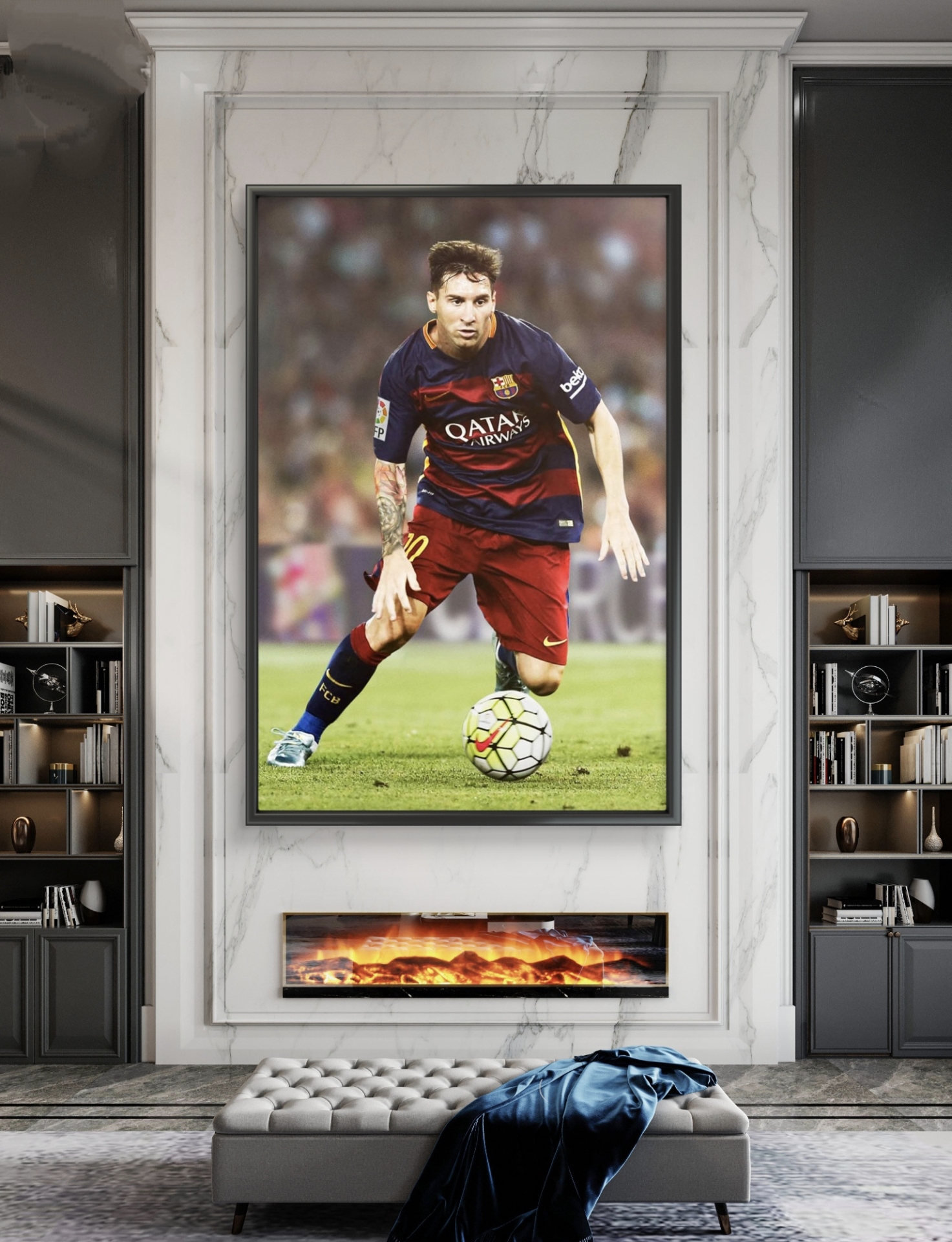 تابلو عکس فوتبالی مسی کد 2873