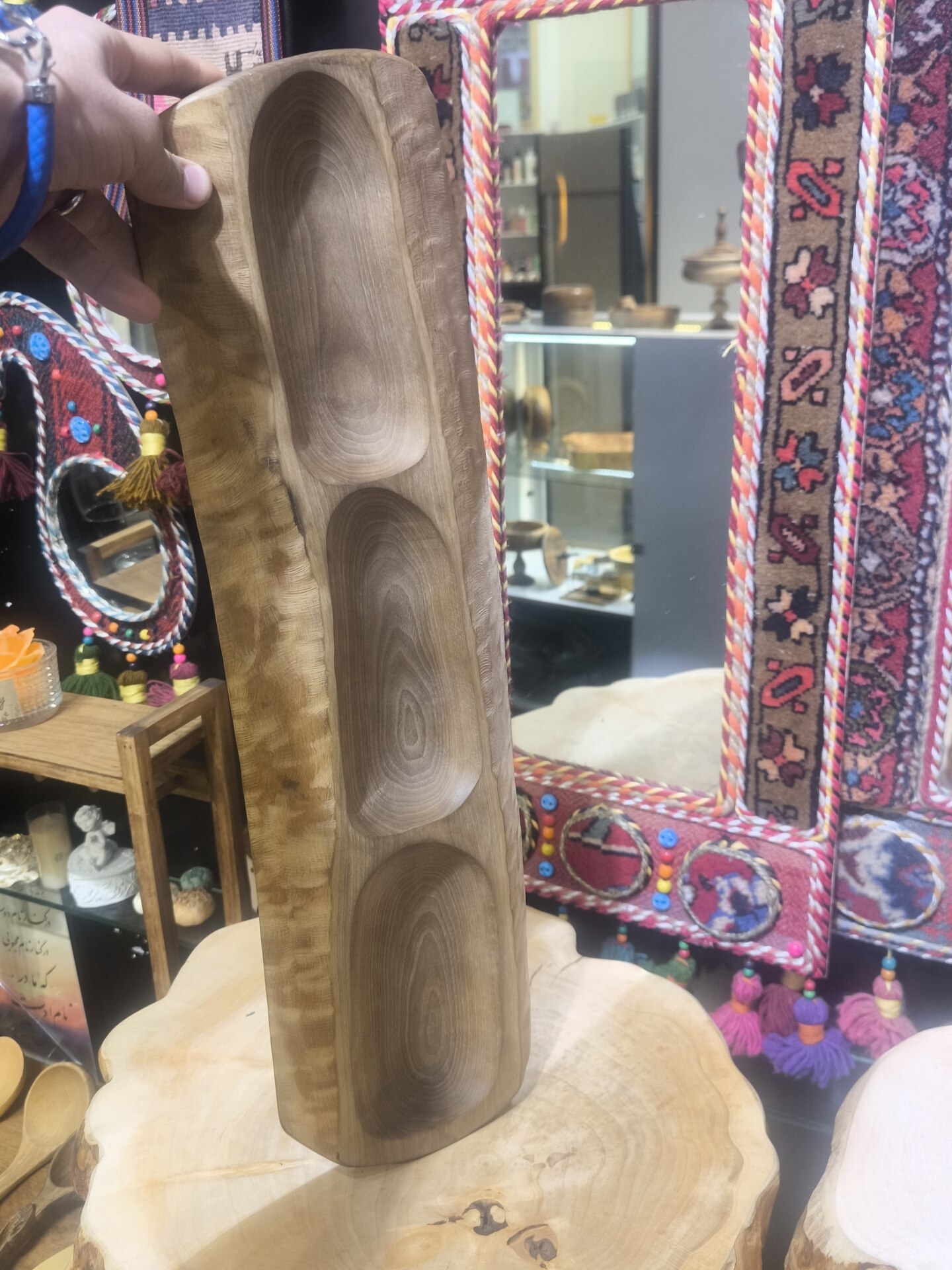  اردو خوری 3 خانه چوب گردو کد 15 