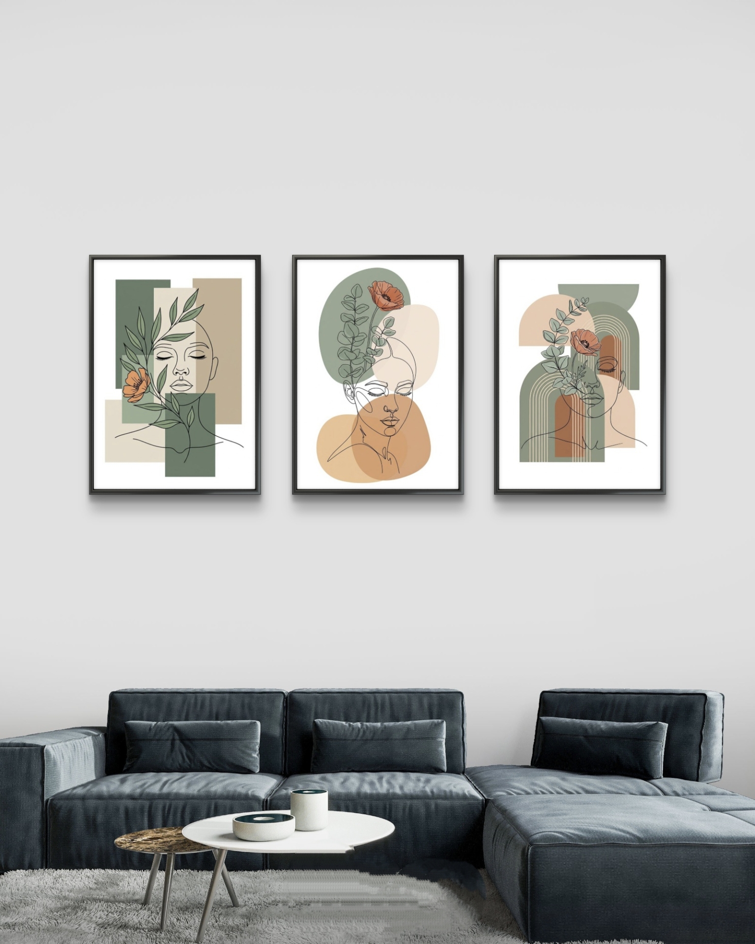  تابلو دکوراتیو سه تکه ( تریپتیک Triptych ) کد 12 