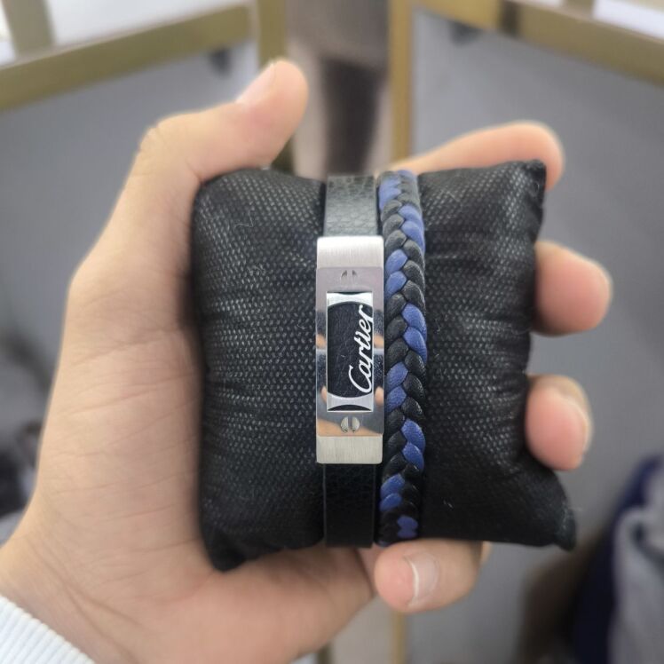 دستبند چرم مردانه