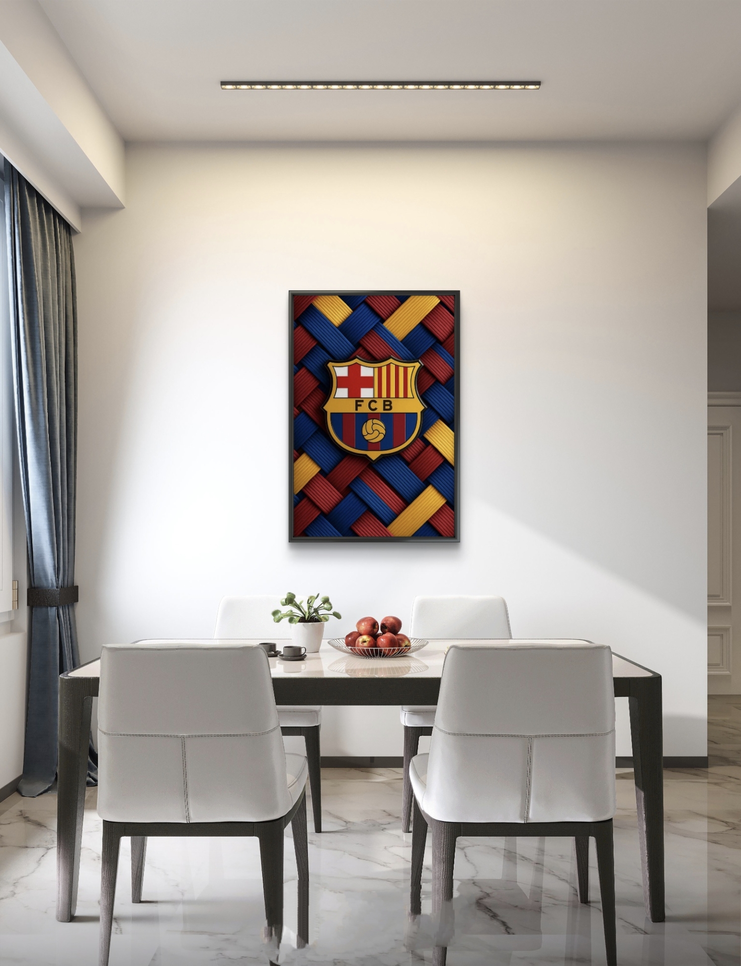  تابلو عکس فوتبالی بارسلونا کد 2897 