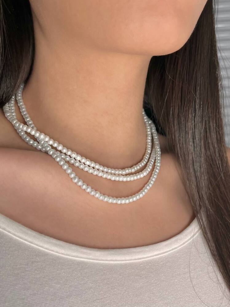 گردنبند سه لاین مروارید