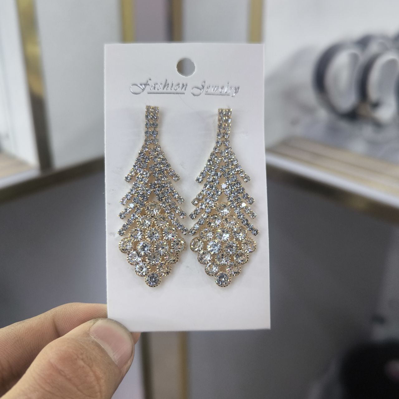  گوشواره جواهری فشن 