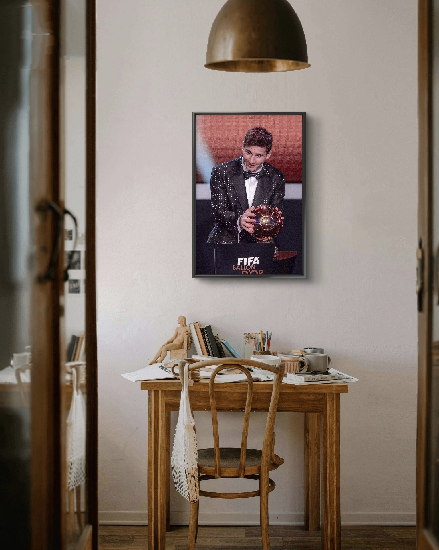  تابلو عکس فوتبالی مسی کد 2838 
