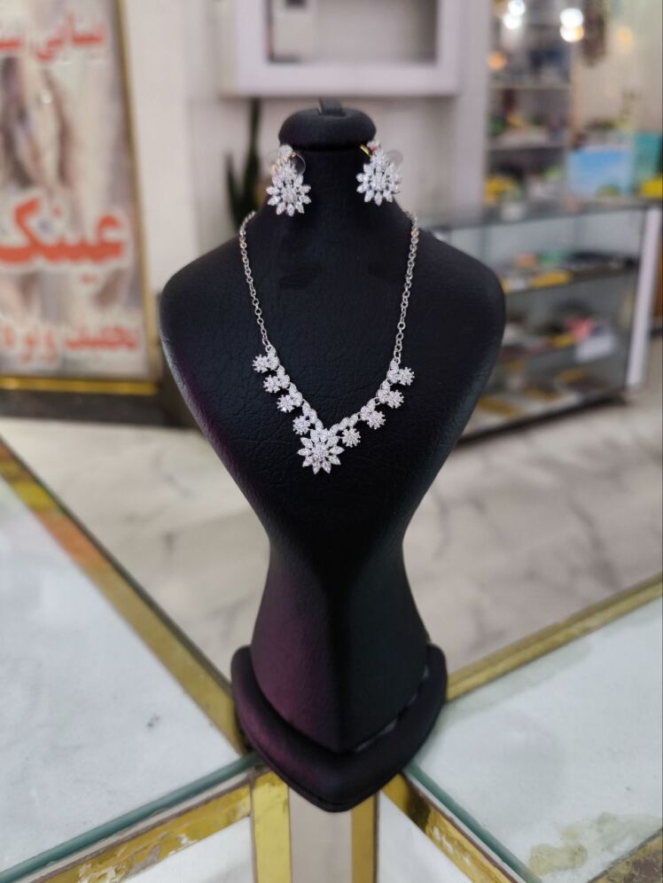 نیم ست جواهری آبکاری رادیوم