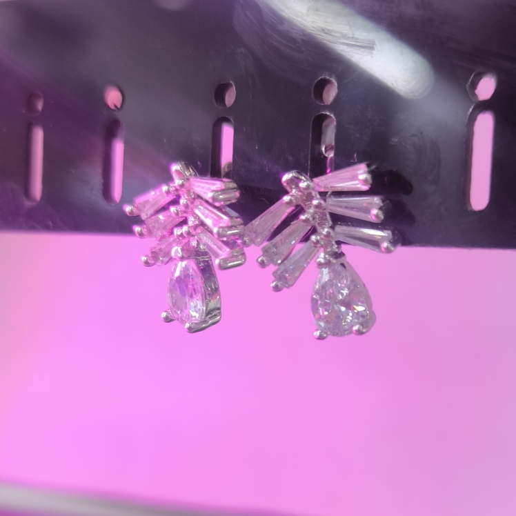 گوشواره استیل رنگ ثابت