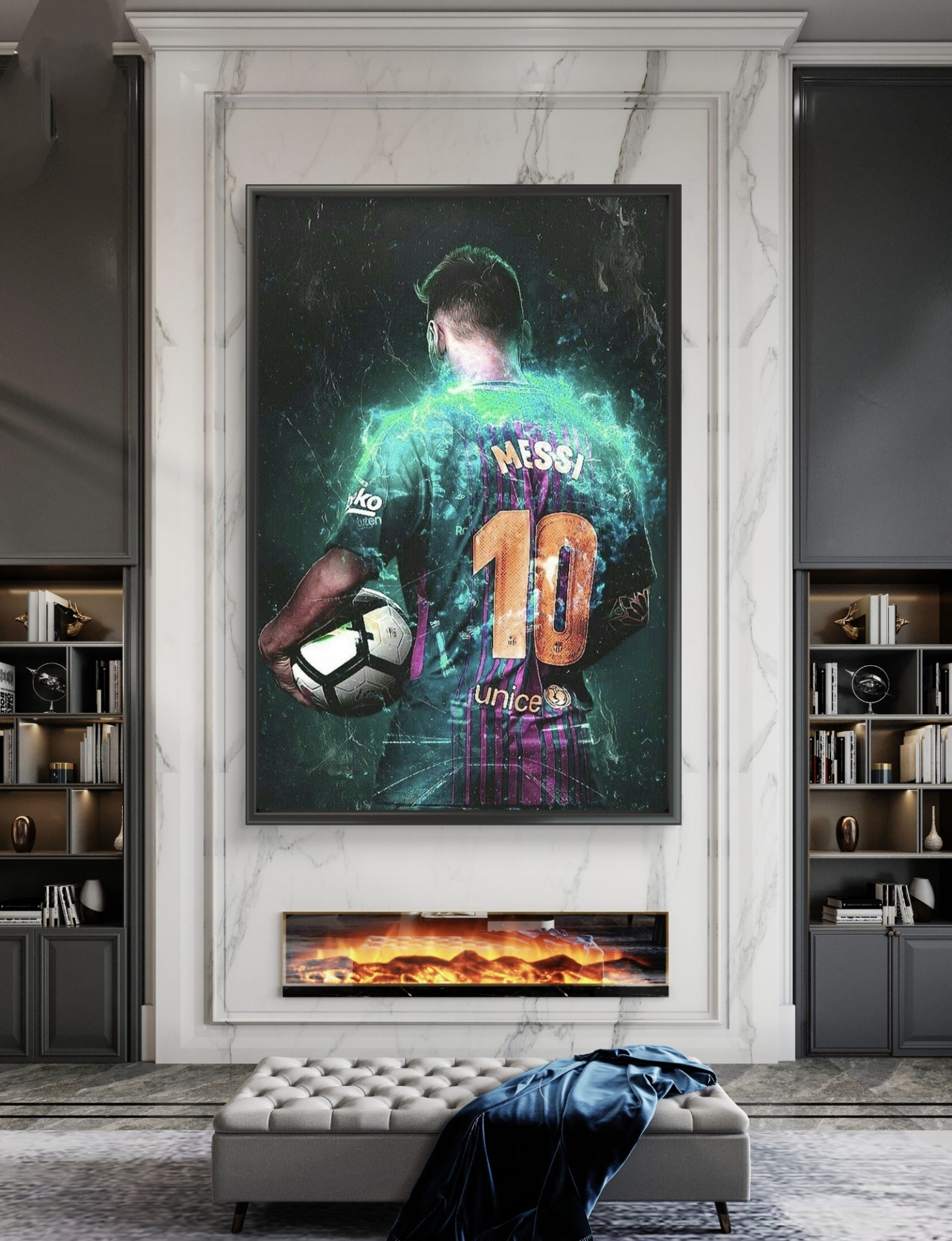 تابلو عکس فوتبالی مسی کد 2871