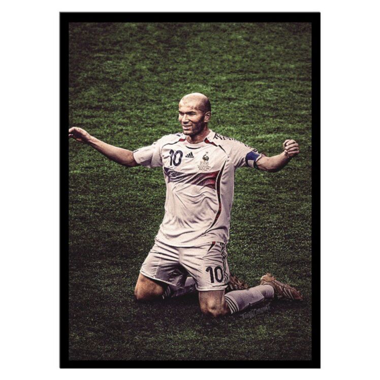 تابلو عکس فوتبالی زیدان کد 2845