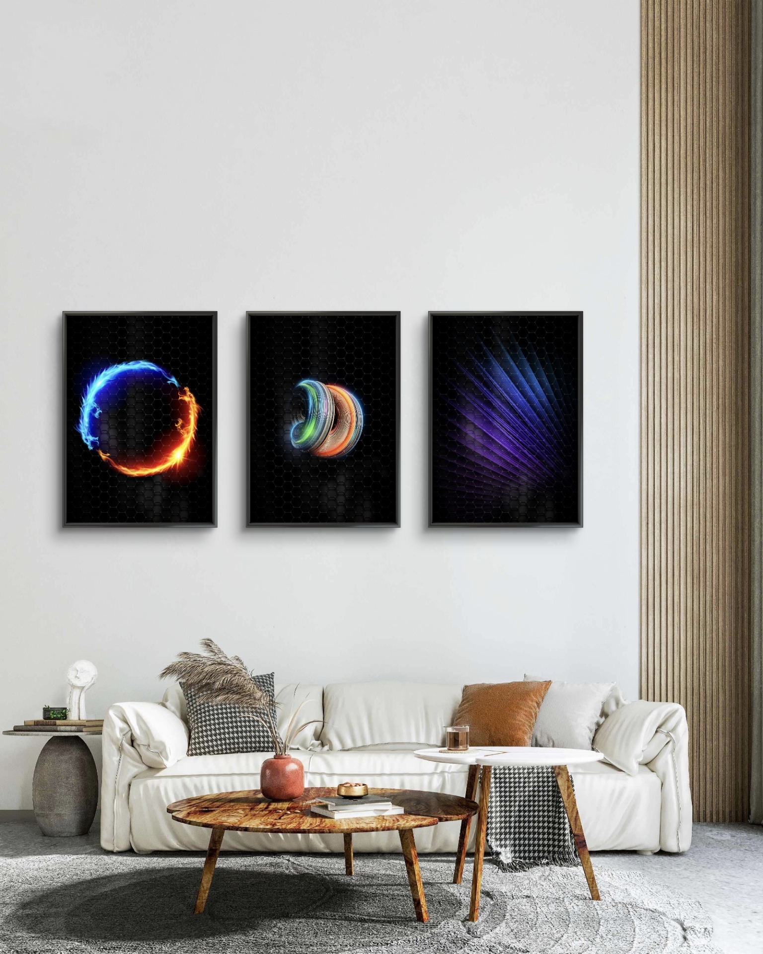  تابلو دکوراتیو سه تکه ( تریپتیک Triptych ) کد 3 