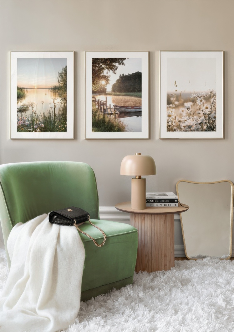 تابلو دکوراتیو سه تکه ( تریپتیک Triptych ) کد 150