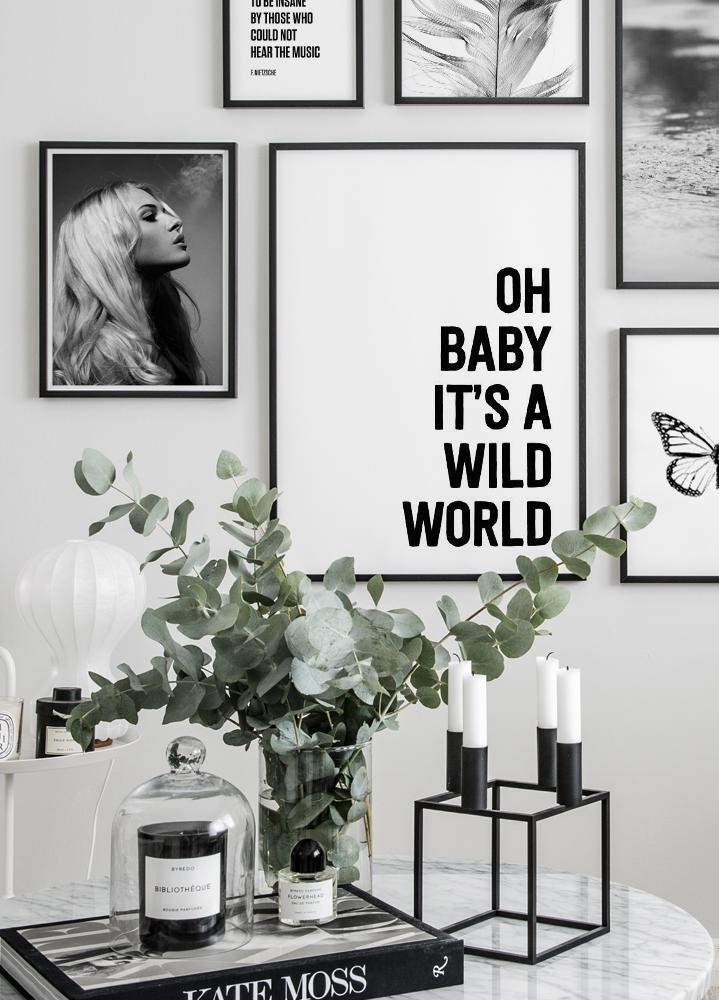 تابلو تایپوگرافی ( اوه عزیزم، این یک دنیای وحشی است. ) کد 3096