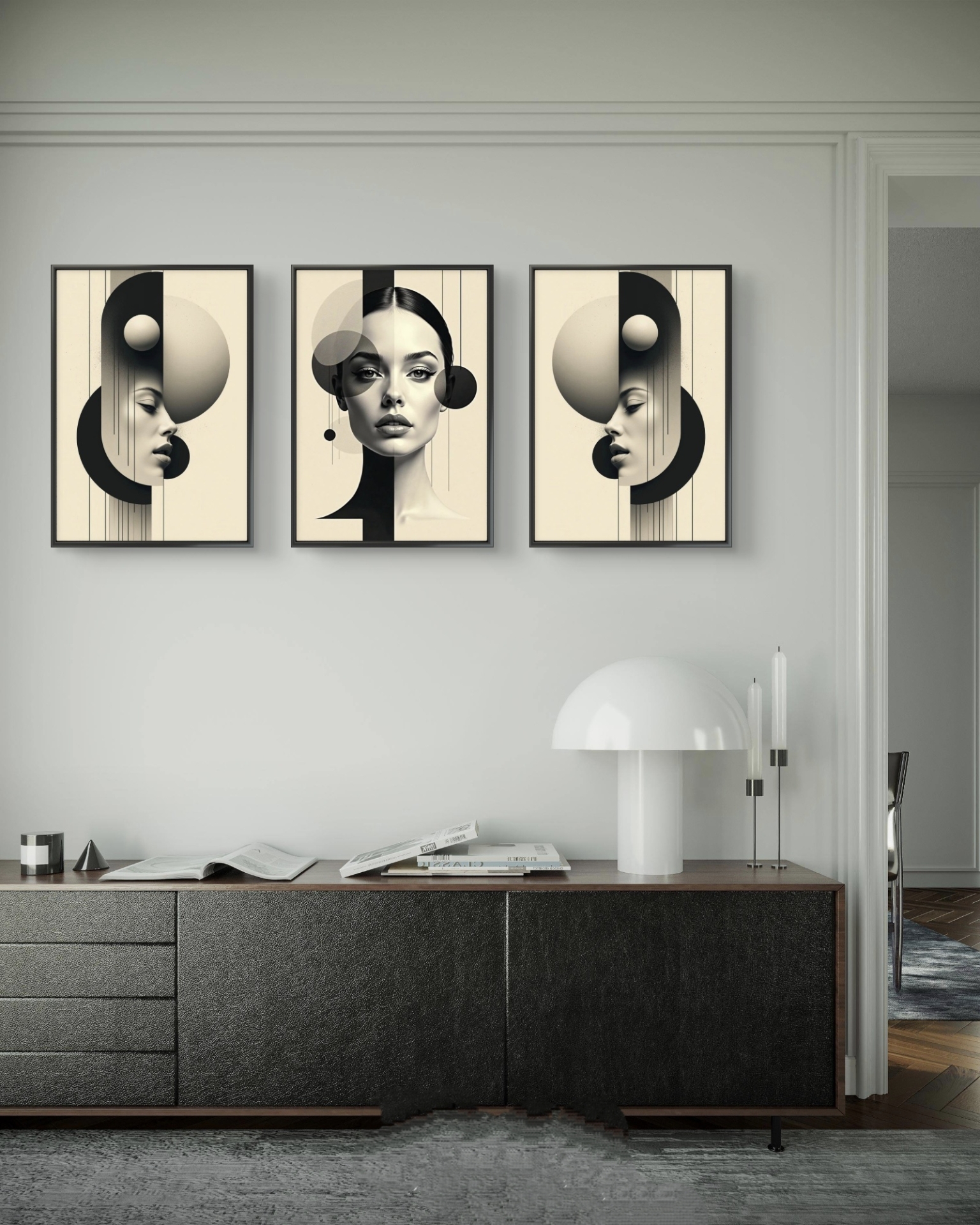  تابلو دکوراتیو سه تکه ( تریپتیک Triptych ) کد 15 