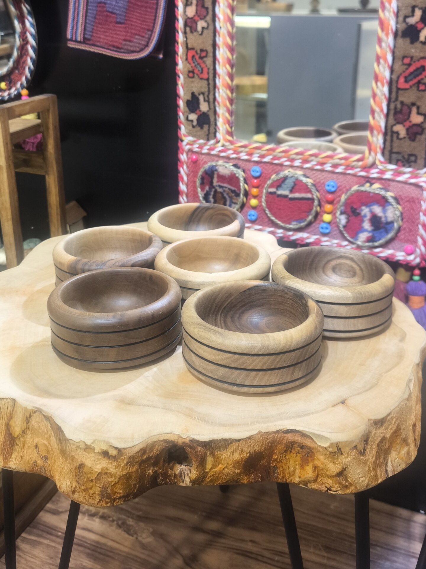  آجیل خوری 12 سانتی چوب گردو کد 16 